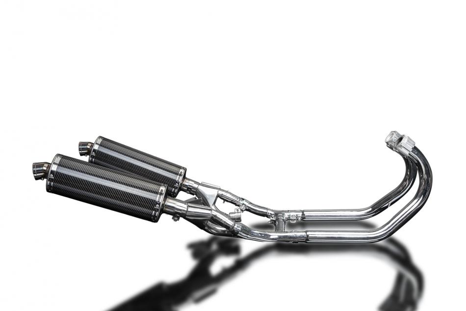 YAMAHA V-MAX VMX1200 FULL EXHAUST SYSTEM 350mm CARBON OVAL BSAU SILENCERS