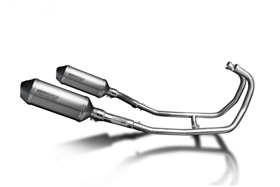 Kawasaki GPZ500S EX500 Complete Exhaust 2-2 260mm X-Oval Titanium Silencers Cans