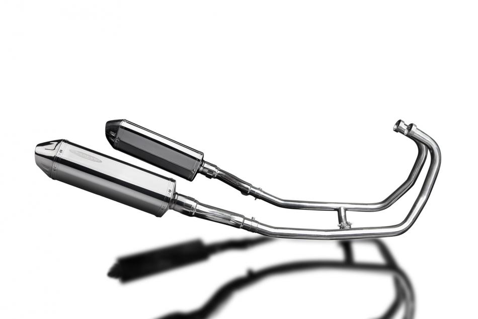 KAWASAKI GPZ500S FULL 2-2 EXHAUST SYSTEM 320mm STAINLESS TRI BSAU SILENCERS