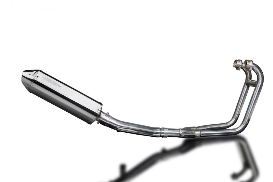SUZUKI GS500 E/F 1989-2009 FULL 2-1 EXHAUST SYSTEM 320mm STAINLESS TRI SILENCER