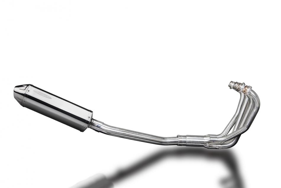 SUZUKI GSX750F SPORTS 98-06 FULL EXHAUST SYSTEM 320mm STAINLESS TRI SILENCER
