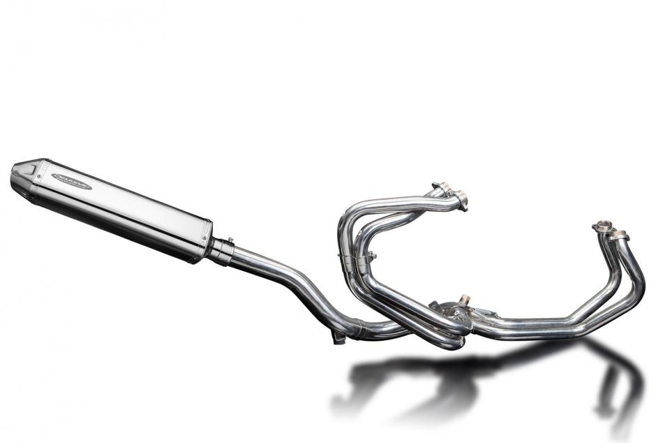 Honda VFR800 FI 1998-01 Full Exhaust 4-1 420mm Tri-Oval Stainless Silencer