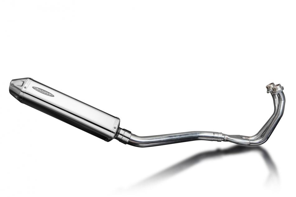 Yamaha TDM850 1991-2001 Full Exhaust 2-1 420mm Tri-Oval Stainless Silencer