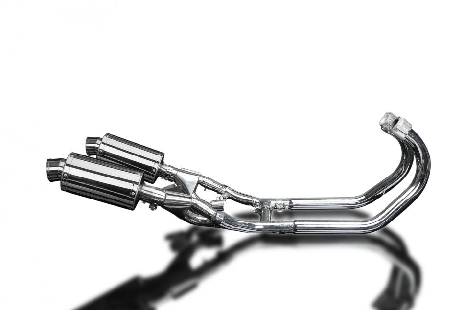 YAMAHA V-MAX VMX1200 FULL EXHAUST SYSTEM 225mm STAINLESS OVAL SILENCERS