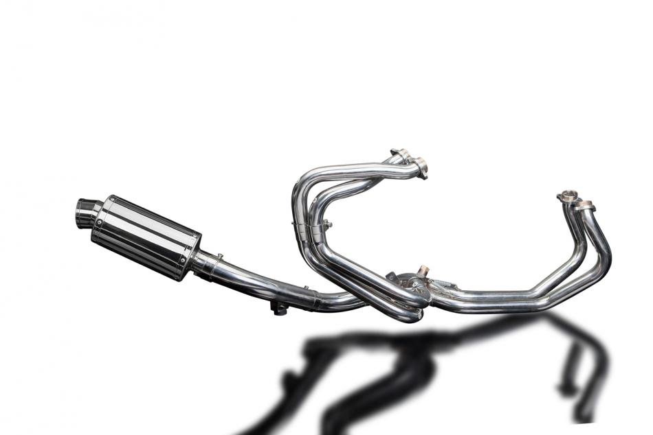 HONDA VFR800Fi 98-01 FULL EXHAUST SYSTEM 225mm STAINLESS OVAL SILENCER