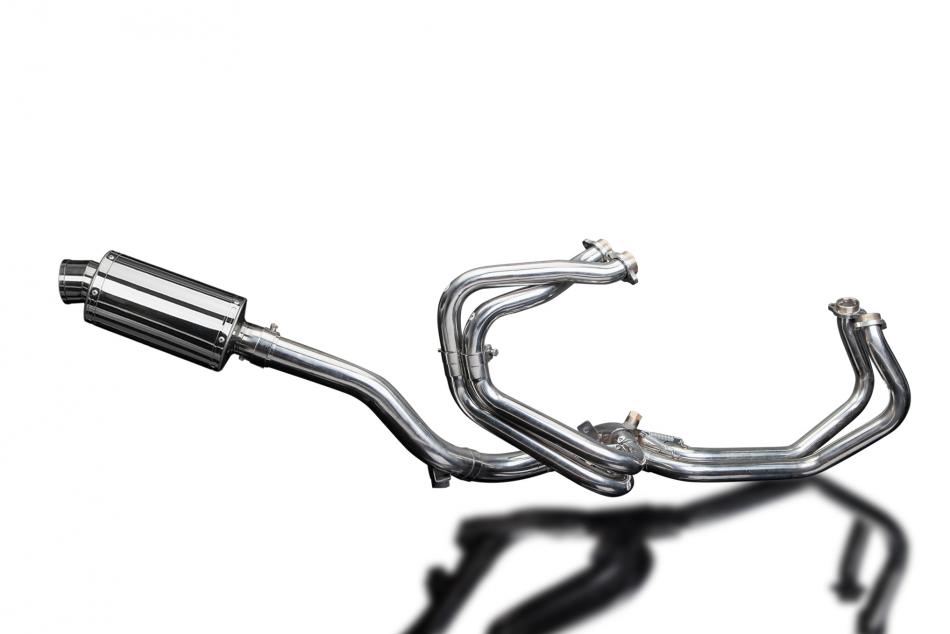 VFR800Fi 1997-2002 / SS70 OVAL 225mm (9 inch) HI-LEVEL SILENCER 4-1 COMPLETE SYSTEM 304 STAINLESS ST