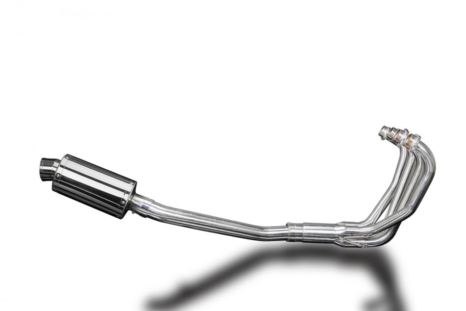 SUZUKI GSX600F 97-06 FULL 4-1 EXHAUST SYSTEM 225mm STAINLESS OVAL SILENCER