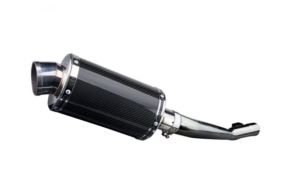 SUZUKI GSF650 BANDIT 2005-2007 225mm OVAL CARBON SILENCER EXHAUST KIT