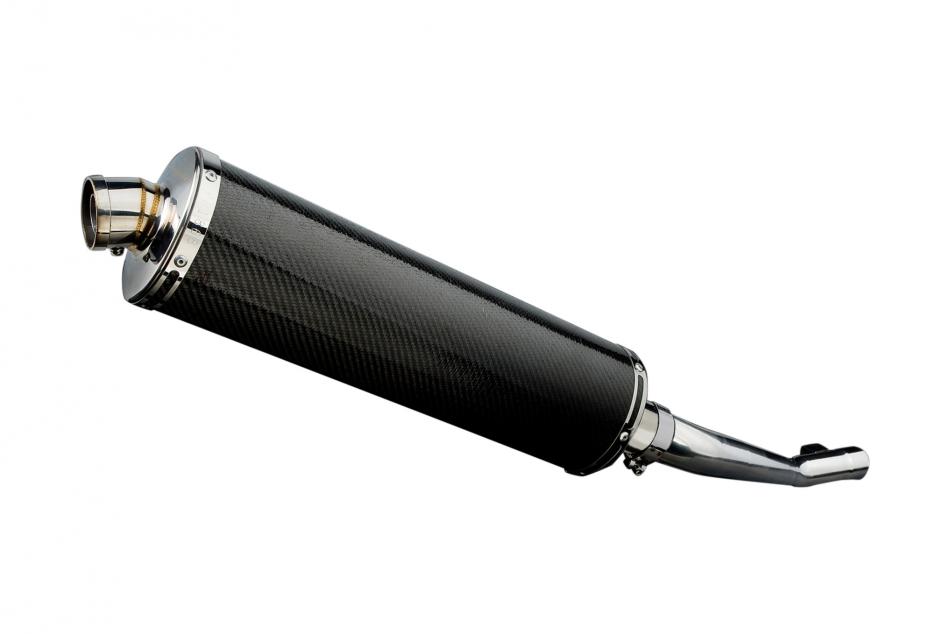 SUZUKI GSF650 BANDIT 2005-2007 450mm OVAL CARBON BSAU SILENCER EXHAUST KIT