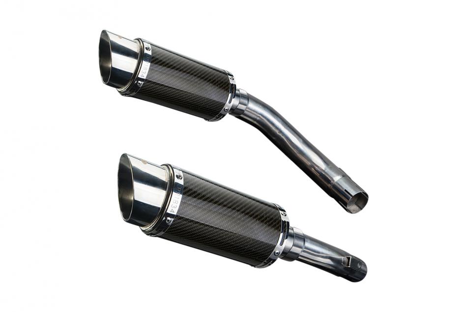 YAMAHA YZF-R1 YZFR1 2009-2014 200mm ROUND CARBON  SILENCER EXHAUST KIT