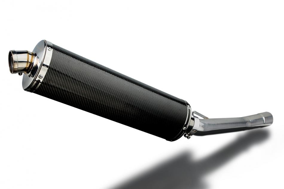 SUZUKI GSX750F SPORTS 1998-2006 450mm OVAL CARBON BSAU SILENCER EXHAUST KIT