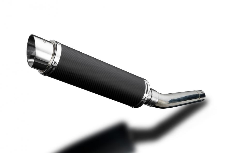 YAMAHA YZF600R THUNDERCAT 96-07 350mm ROUND CARBON BSAU SILENCER EXHAUST KIT