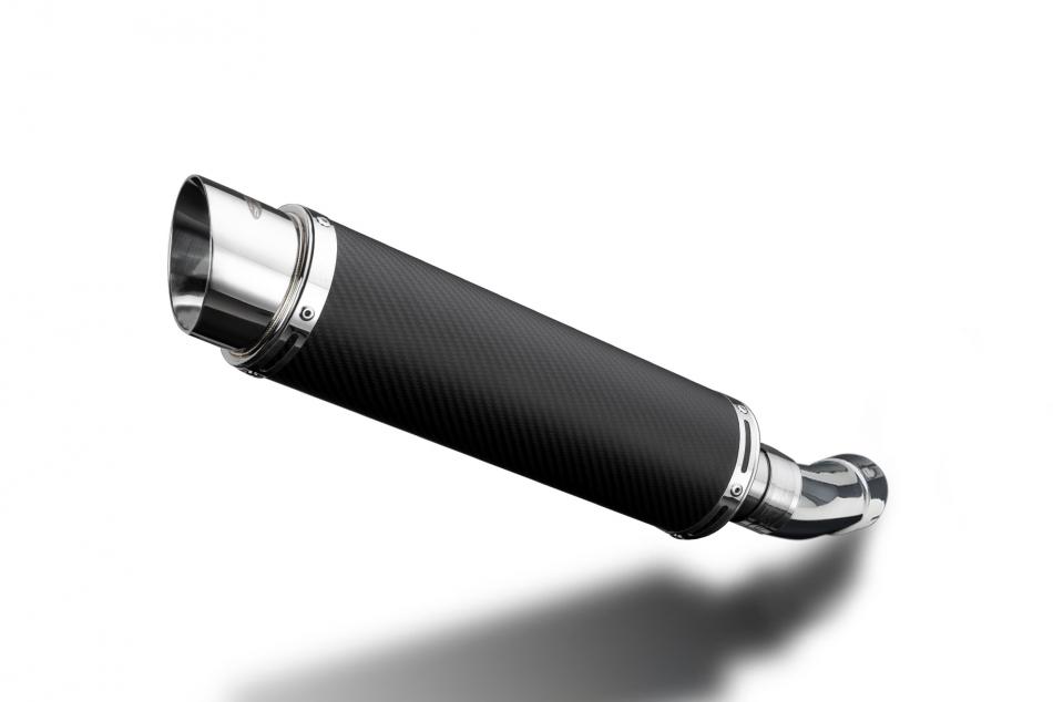 SUZUKI SV400 SV650 2003-2015 350mm ROUND CARBON BSAU SILENCER EXHAUST KIT