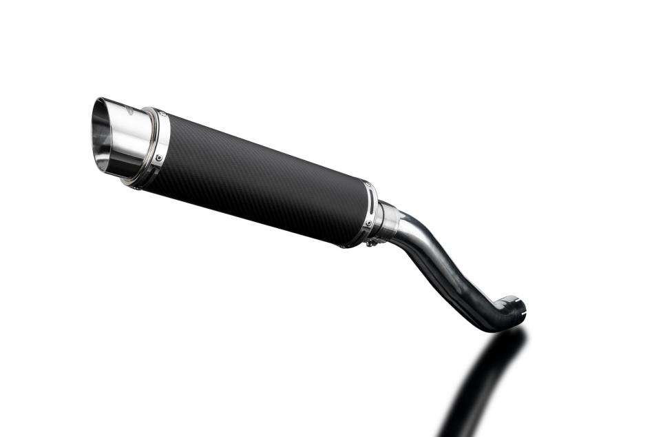 KAWASAKI Z750 04-06 350mm ROUND CARBON BSAU SILENCER EXHAUST KIT