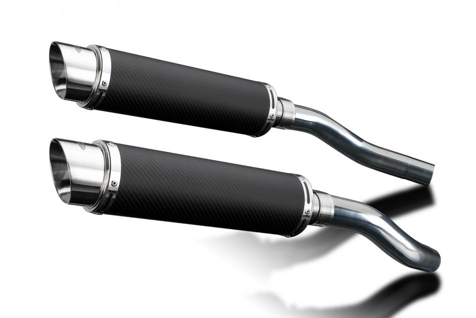 HONDA ST1300 ABS/TCS PAN EUROPEAN 02-17 350mm ROUND CARBON BSAU SILENCER EXHAUST