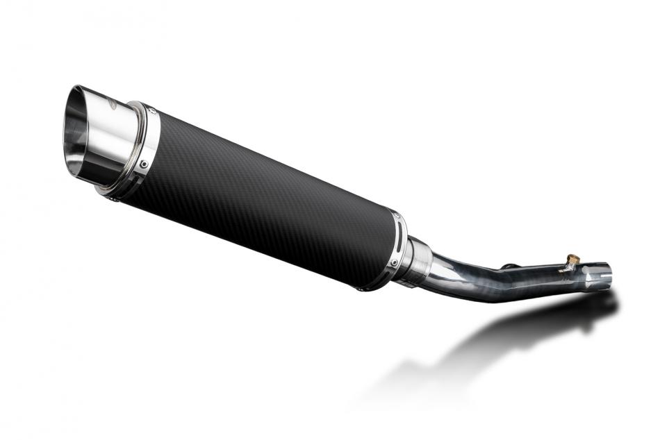 Honda CBR600F 2001-2006 350mm ROUND CARBON BSAU SILENCER EXHAUST KIT