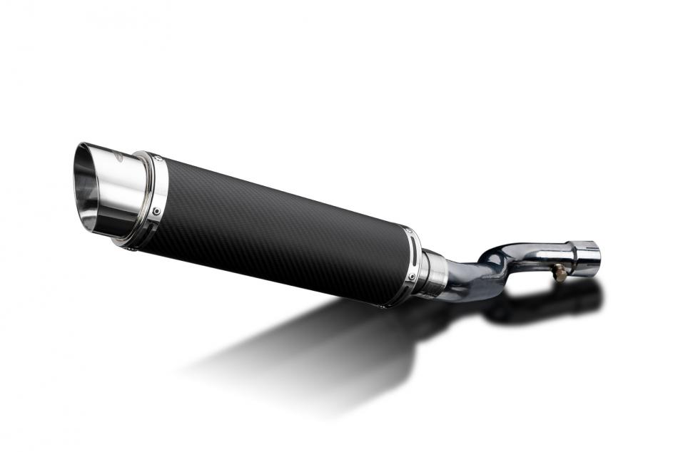 SUZUKI GSXR1000 K9 09-11 DE-CAT 350mm ROUND CARBON BSAU SILENCER EXHAUST KIT