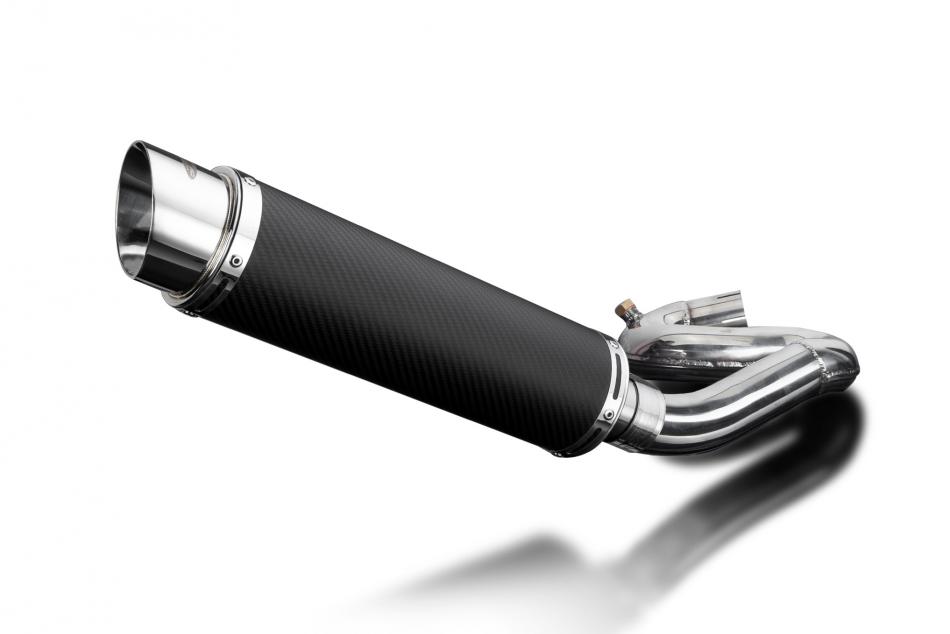HONDA CBR1000RR FIREBLADE 2008-2015 350mm ROUND CARBON BSAU SILENCER EXHAUST KIT