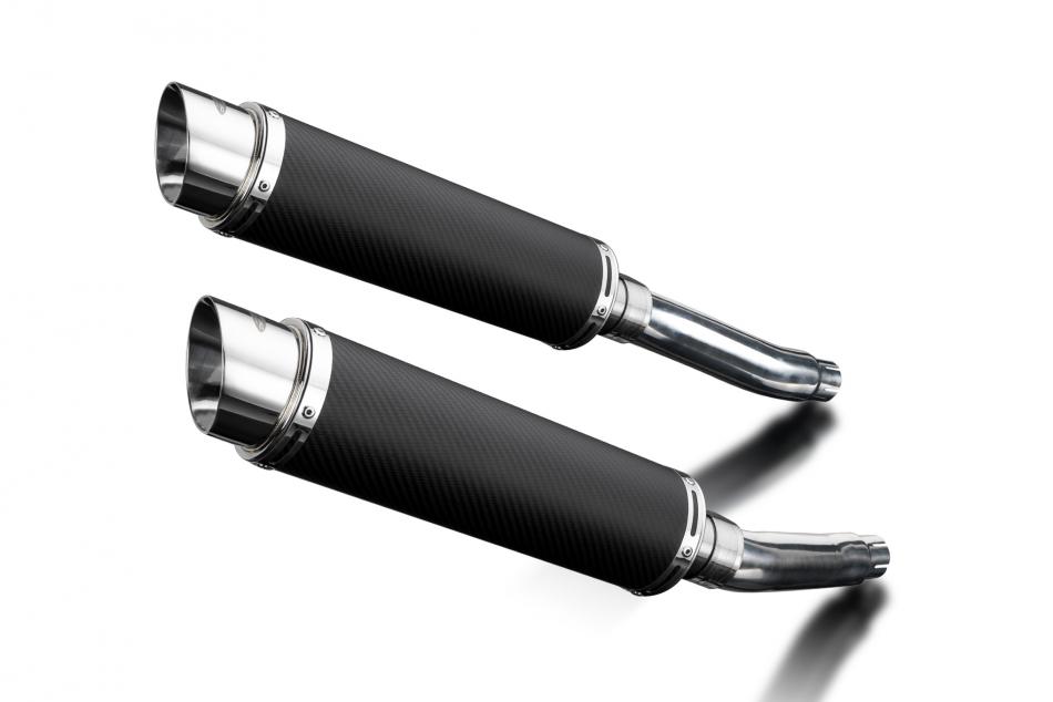 YAMAHA TRX850 1995-1999 350mm ROUND CARBON BSAU SILENCER EXHAUST KIT