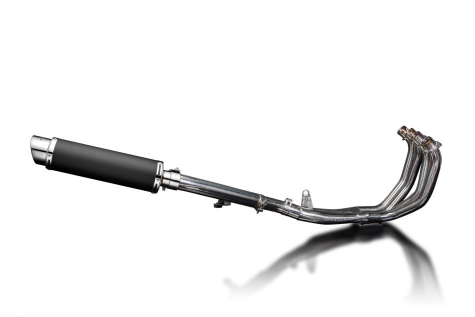 HONDA CBR600F 99-00 FULL 4-1 EXHAUST SYSTEM 350mm CARBON ROUND BSAU SILENCER