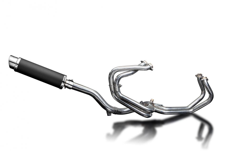 HONDA VFR800Fi 98-01 FULL EXHAUST SYSTEM 350mm CARBON ROUND BSAU SILENCER