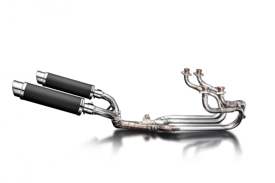 HONDA ST1100 PAN EUROPEAN 1989-2002 EXHAUST SYSTEM 350mm CARBON ROUND SILENCERS