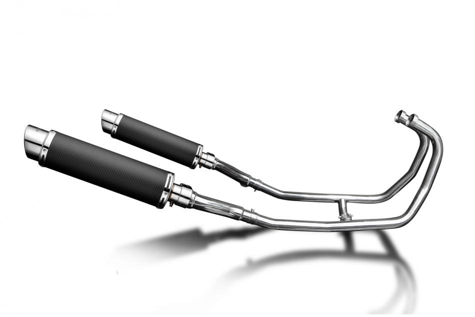 GPZ500S EX500 (GPZ400S EX400) 1987-2009 / DL10 ROUND 350mm (14 inch) CARBON FIBRE SILENCER 2 into 2