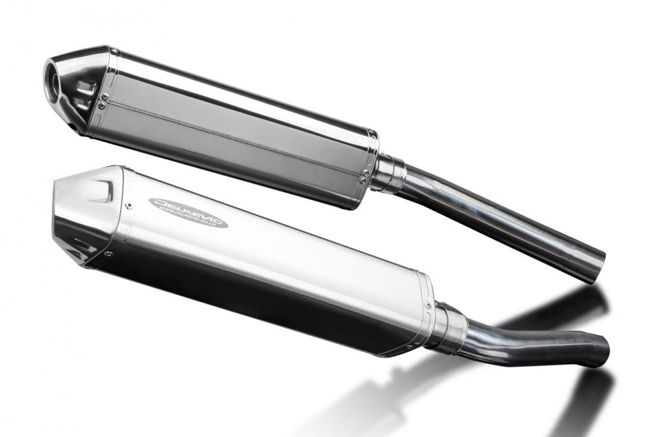 Suzuki DL1000 V-Strom 2002-2013 420mm TriOval Stainless Exhaust Silencer Can Kit