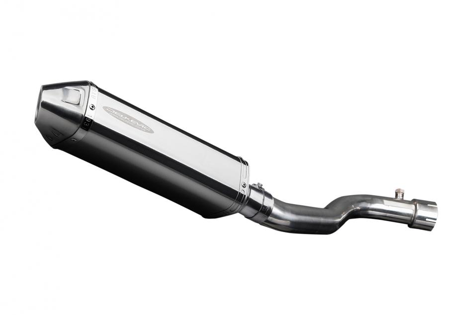 GSXR1000 K7-K8 2007-2008 / TRI-OVAL 320mm (13 inch) R/H SILENCER 304 STAINLESS STEEL 4-1 DE-CAT