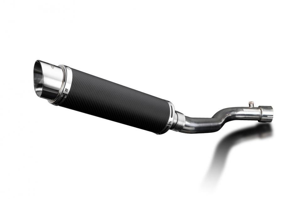 SUZUKI GSXR1000 K7-K8 07-08 350mm ROUND CARBON BSAU SILENCER EXHAUST KIT
