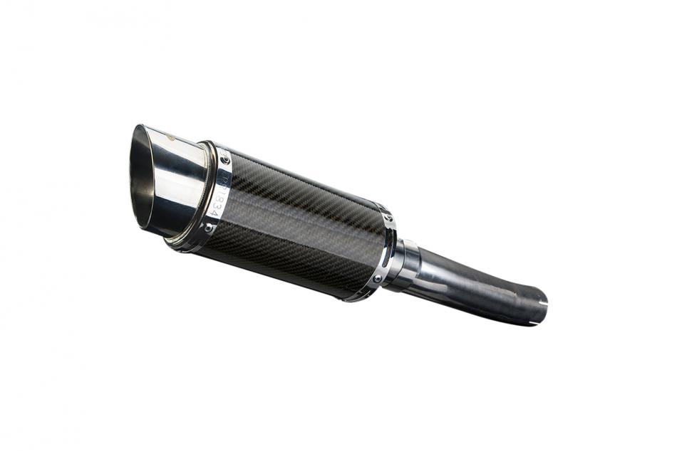 HONDA CBF500 2004-2008 200mm ROUND CARBON  SILENCER EXHAUST KIT