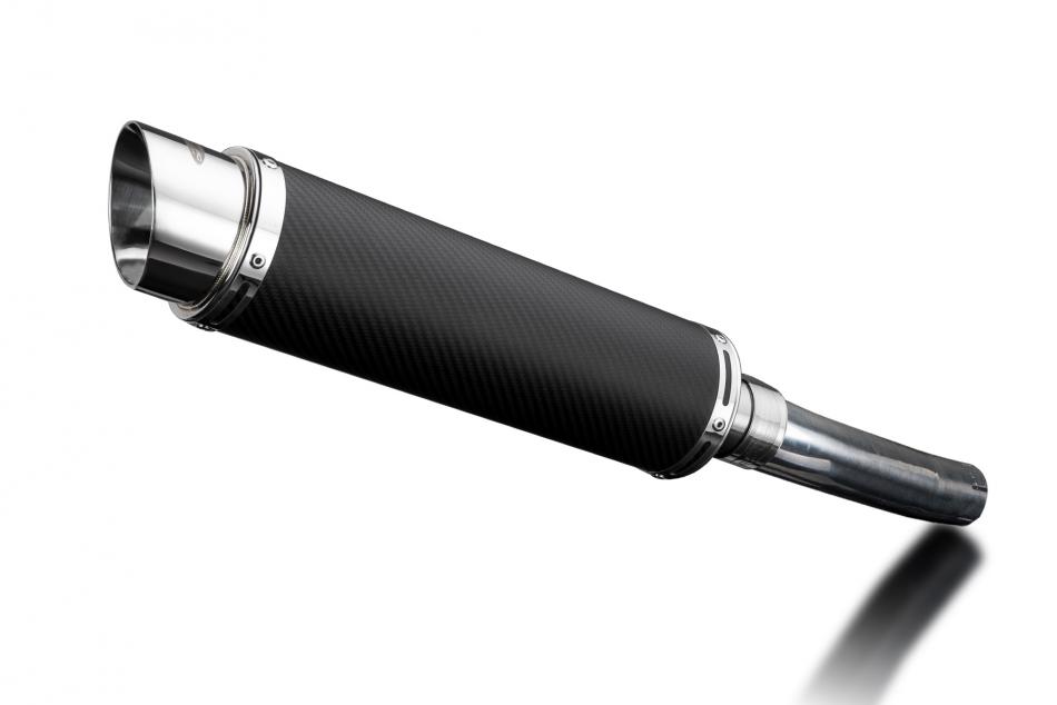 HONDA CBF500 2004-2008 350mm ROUND CARBON BSAU SILENCER EXHAUST KIT