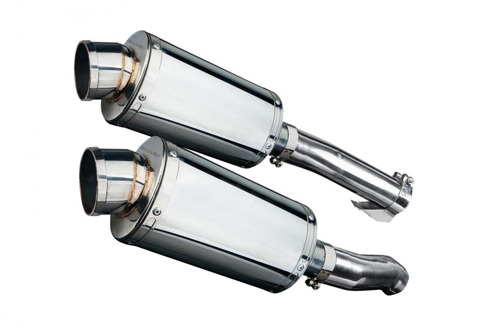 KAWASAKI Z1000SX ABS 2010-2019 225mm OVAL STAINLESS SILENCER EXHAUST KIT