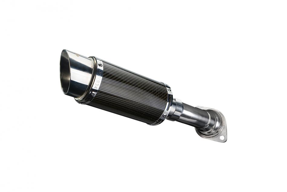 HONDA VFR750 1990-1993 200mm ROUND CARBON  SILENCER EXHAUST KIT