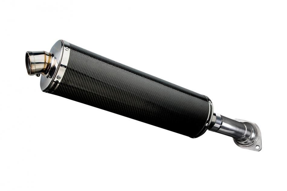HONDA VFR750 1990-1993 450mm OVAL CARBON BSAU SILENCER EXHAUST KIT