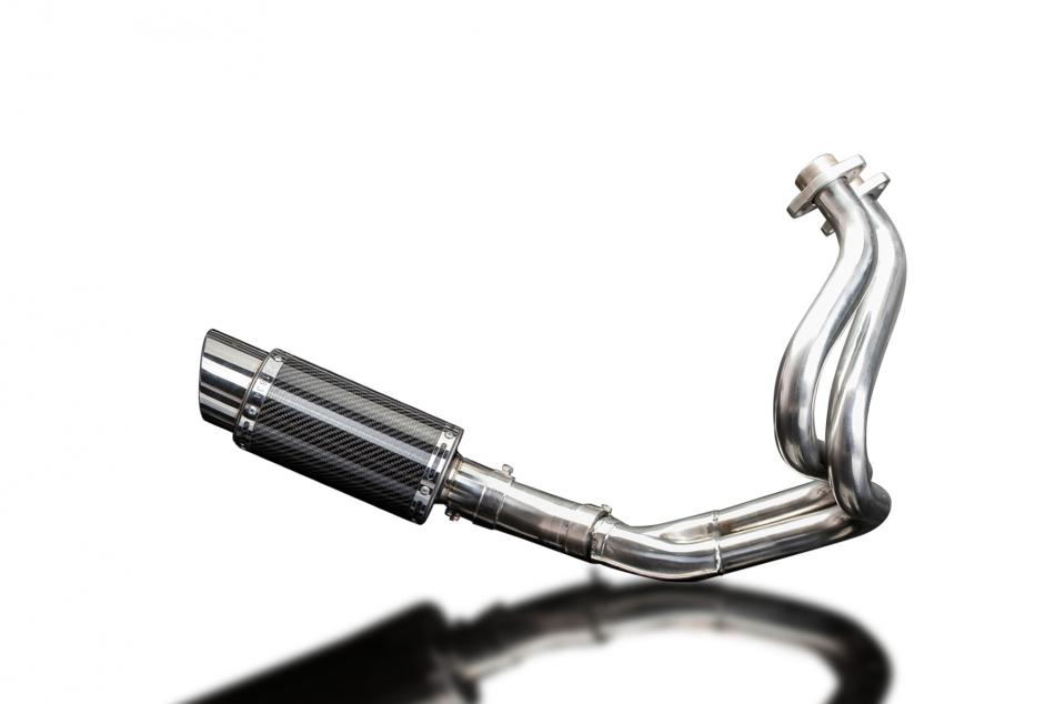 KAWASAKI ER6N ER6F 2012-16 FULL EXHAUST SYSTEM 200mm CARBON ROUND SILENCER