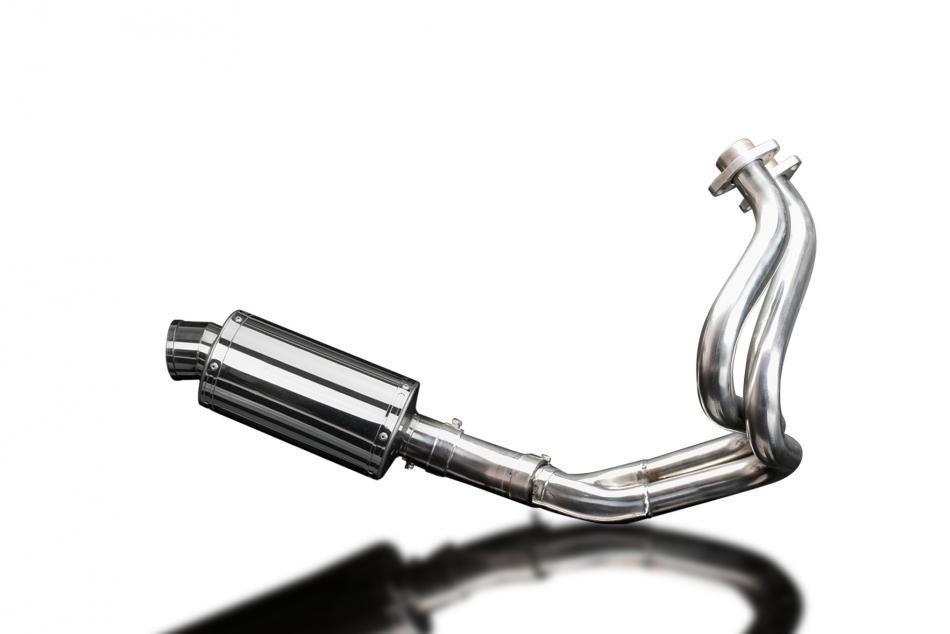 KAWASAKI ER6N ER6F 2012-16 FULL EXHAUST SYSTEM 225mm STAINLESS OVAL SILENCER