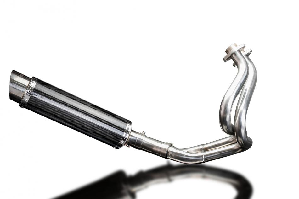 KAWASAKI ER6N ER6F 2012-16 FULL EXHAUST SYSTEM 350mm CARBON ROUND BSAU SILENCER