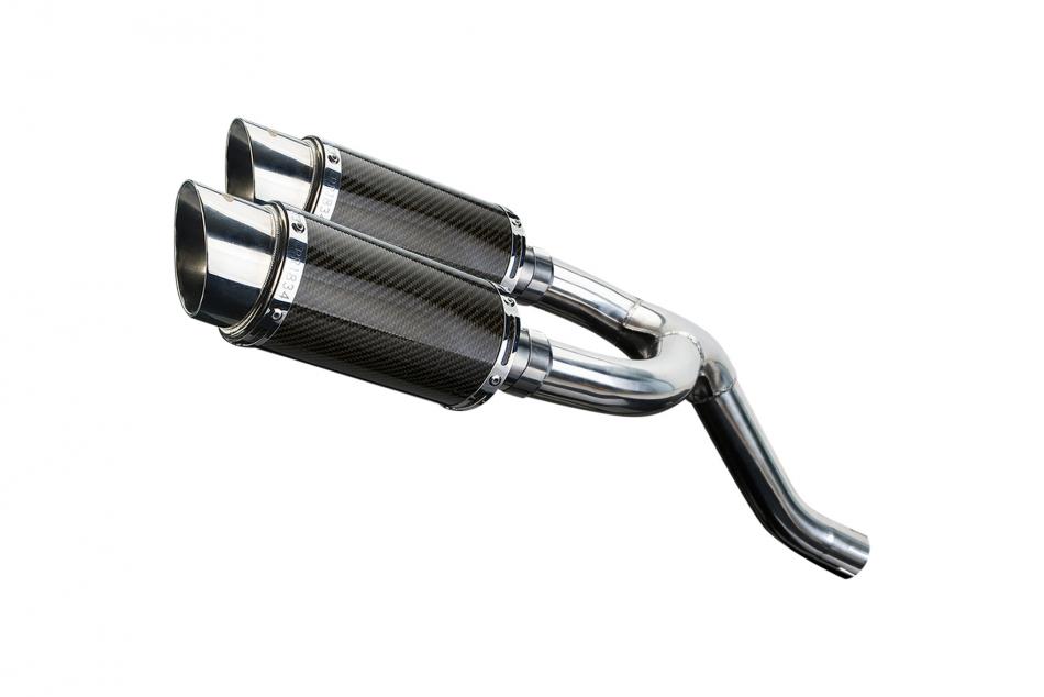 YAMAHA MT03/MT-03 2005-2015 200mm ROUND CARBON  SILENCER EXHAUST KIT