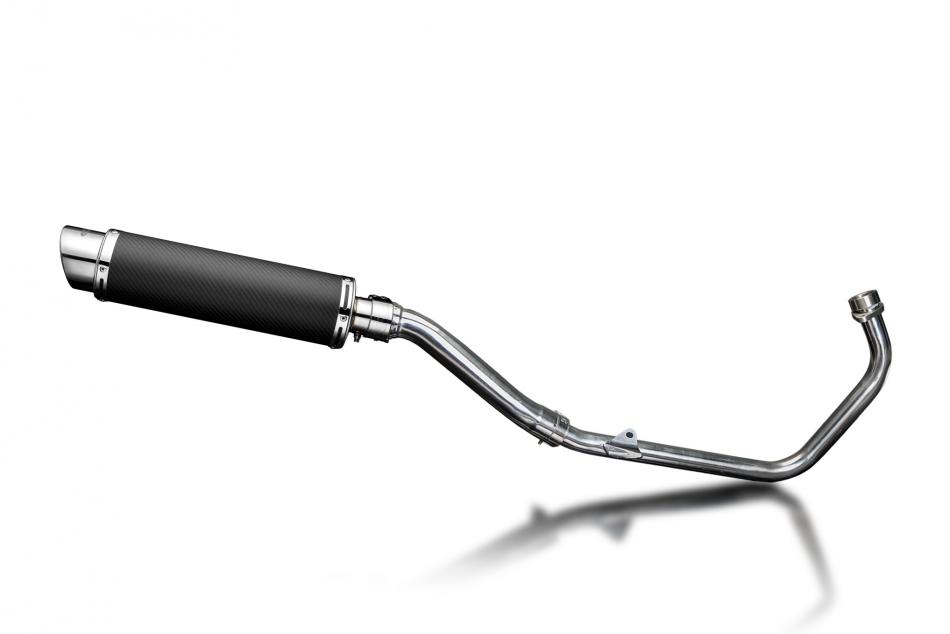 HONDA CBR250R 2011-2013 FULL EXHAUST SYSTEM 350mm CARBON ROUND BSAU SILENCER