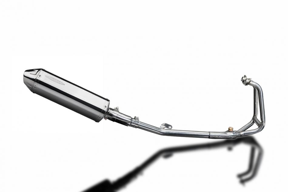 Kawasaki 250R Ninja 2008-2013 Full Exhaust 2-1 320mm Tri-Oval Stainless Silencer