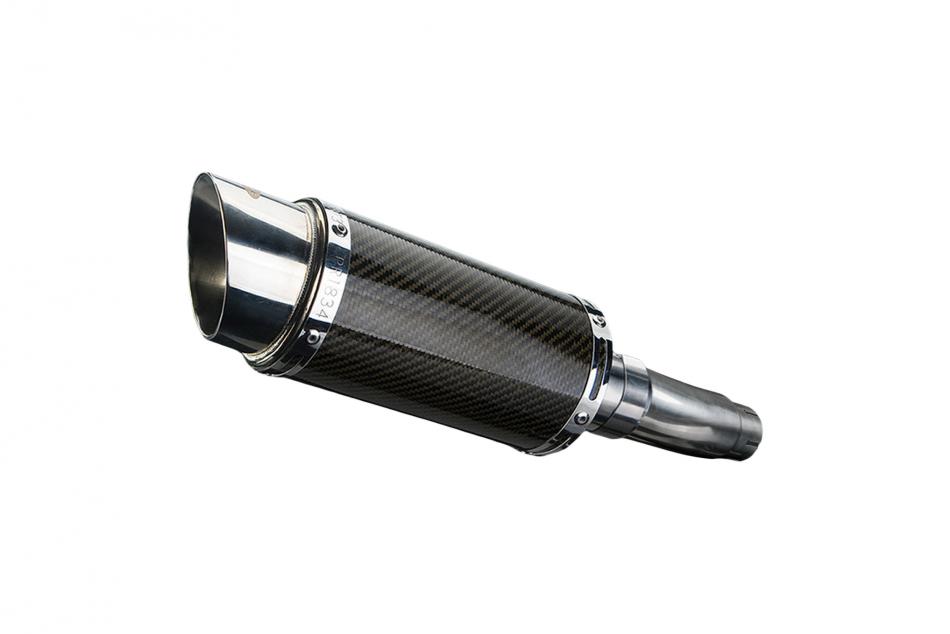 SUZUKI SFV650 GLADIUS 2009-2016 200mm ROUND CARBON  SILENCER EXHAUST KIT