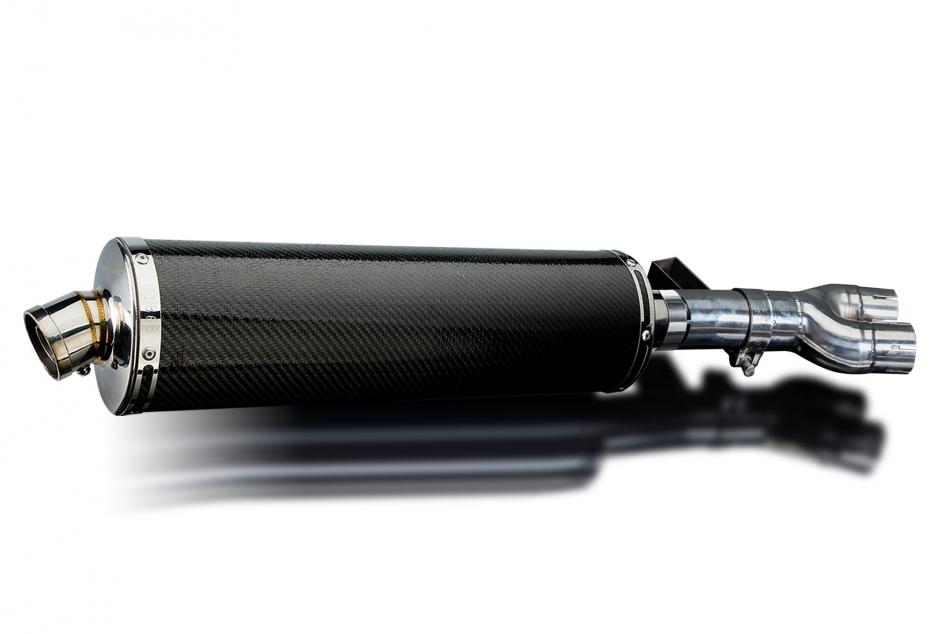 HONDA NT400 BROS NT650HAWK 88-92 450mm OVAL CARBON BSAU SILENCER EXHAUST KIT