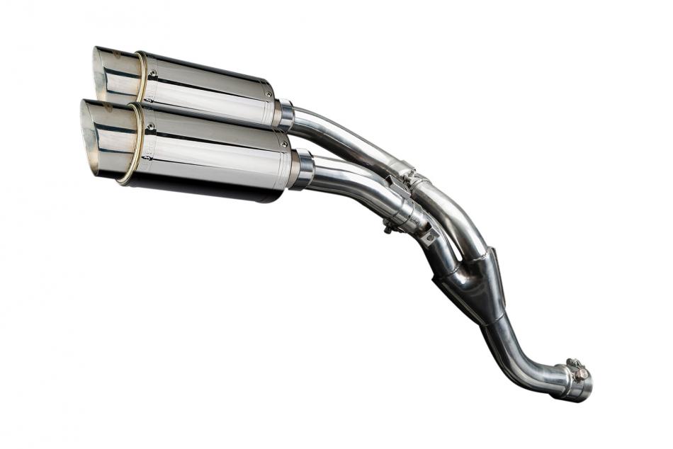 YAMAHA YZF-R1 YZFR1 09-14 DECAT 200mm ROUND STAINLESS SILENCER EXHAUST KIT