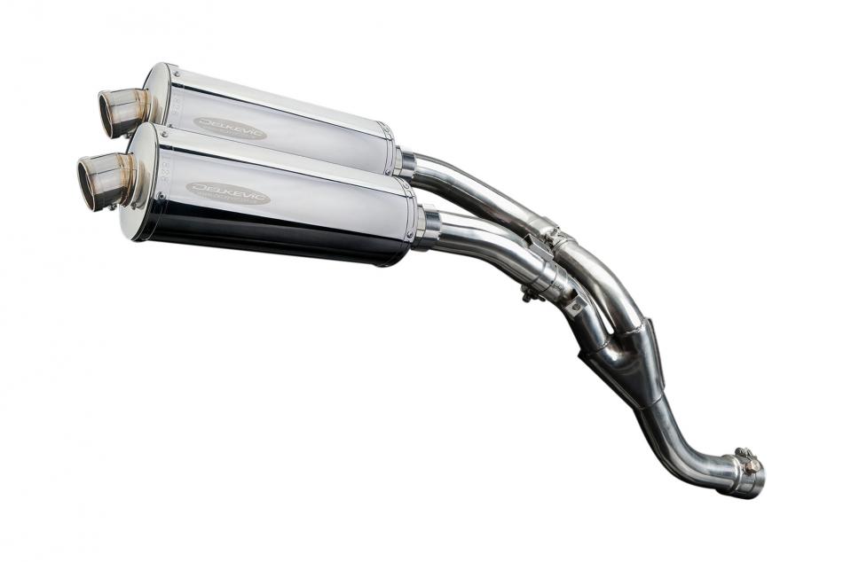 YAMAHA YZF-R1 YZFR1 09-14 DECAT 350mm OVAL STAINLESS BSAU SILENCER EXHAUST KIT