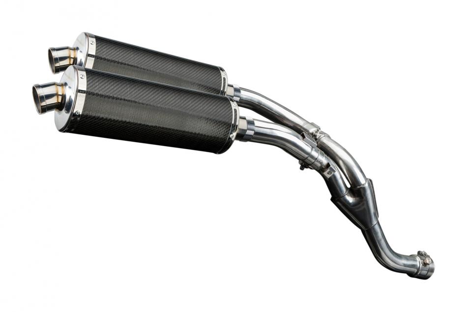 YAMAHA YZF-R1 YZFR1 09-14 DECAT 350mm OVAL CARBON BSAU SILENCER EXHAUST KIT