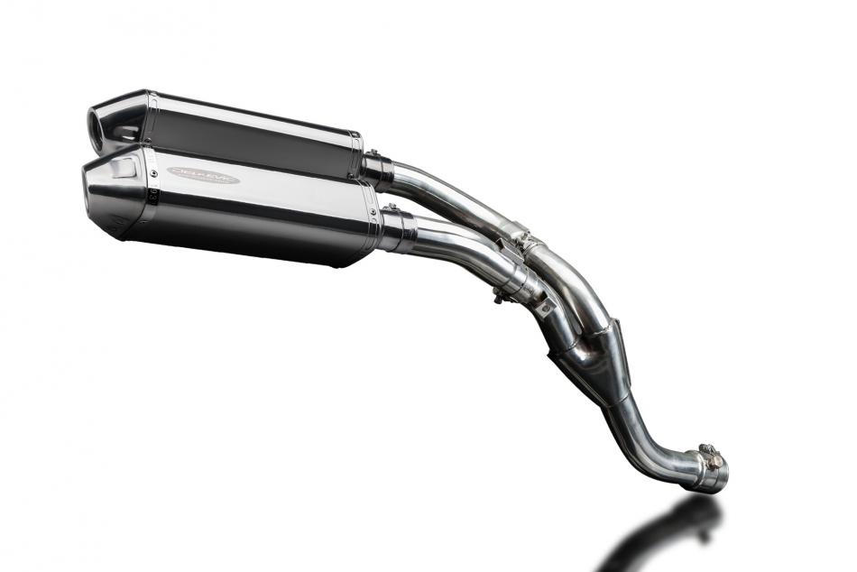 YAMAHA YZF-R1 YZFR1 09-14 DECAT 320mm TRI STAINLESS BSAU SILENCER EXHAUST KIT
