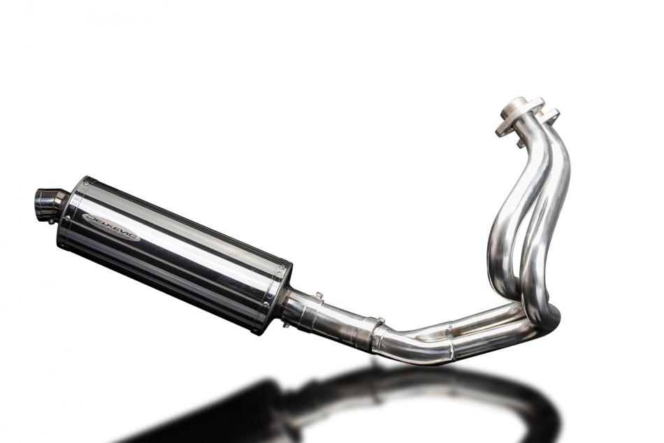 KAWASAKI ER6N ER6F 2012-16 FULL EXHAUST SYSTEM 350mm STAINLESS OVAL SILENCER