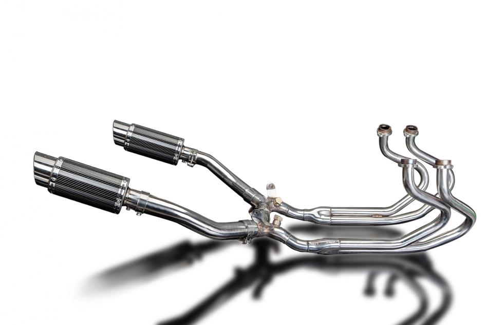 HONDA ST1300 PAN EUROPEAN ABS FULL EXHAUST SYSTEM 200mm CARBON ROUND