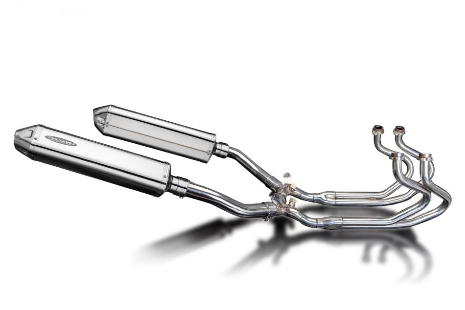 ST1300 (ABS/TCS) ALL MODELS 2002-2014 / TRI-OVAL 420mm (17 inch) LH + RH SILENCERS 4 into 2 COMPLETE